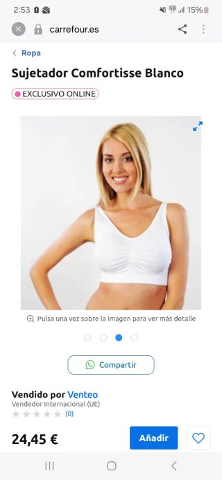 3 Sujetadores Comfortisse Talla S Blanco