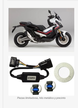 Limitacion A2 Honda XADV 750 2017- 2020