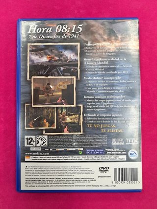 Videojuego PS2 mendal of honor rising sun