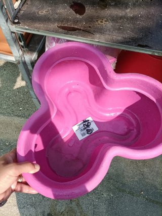 Vaso trifoglio fucsia in resina