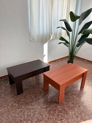 Mesa de centro elevable de madera
