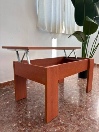Mesa de centro elevable de madera