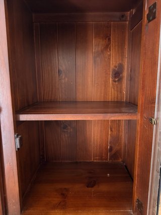 Vidriera rústica madera roble