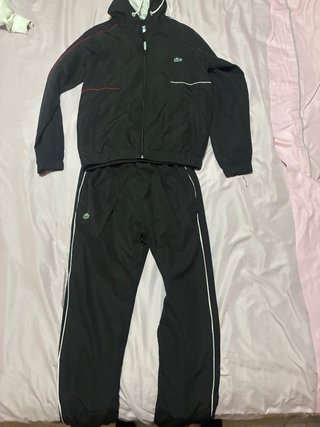 Chándal Lacoste Negro Talla S Chaqueta y Pantalón