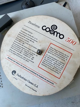 Tocadiscos Portátil Cosmo 500 Años 60