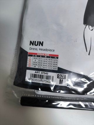 Disfraz de Monja Milano Talla L