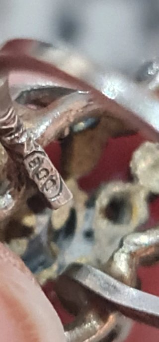 Anillo Plata 800 con Piedra Roja