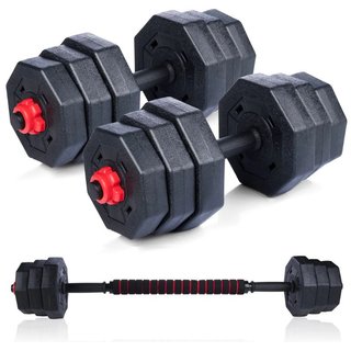 Set Manubri Convertibili in Bilanciere 19Kg Totali 12