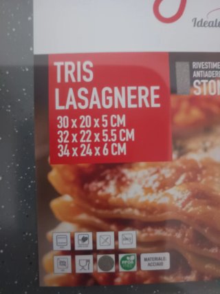 Set 3 Teglie per Lasagne Bavaria Stone