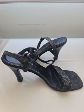 Sandalias Farrutx fiesta negro/plata T38