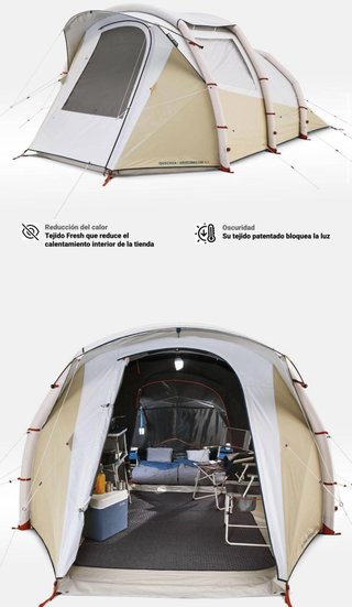 Tienda campaña Quechua Airseconds 4.1 Fresh&black