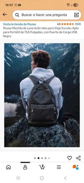 Mochila Muzee Negra Portátil Sin Estrenar