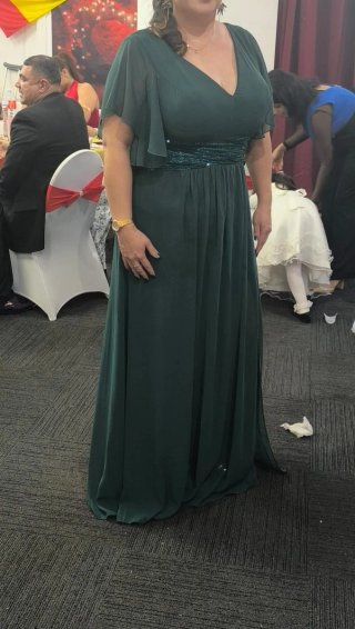 Vestido de fiesta verde