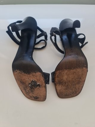 Sandalias Farrutx fiesta negro/plata T38