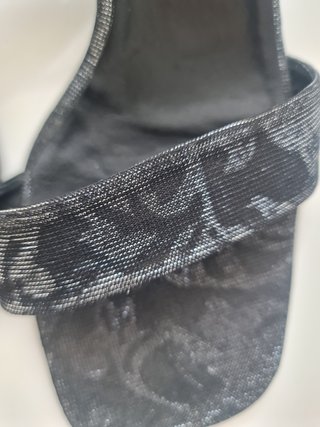 Sandalias Farrutx fiesta negro/plata T38