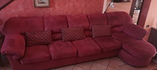 Divano in Alcantara bordeaux