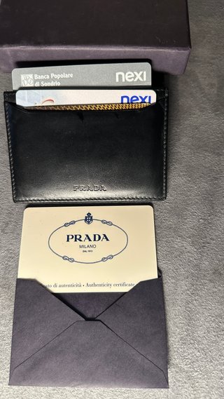 Portacarte Prada Pelle Nera