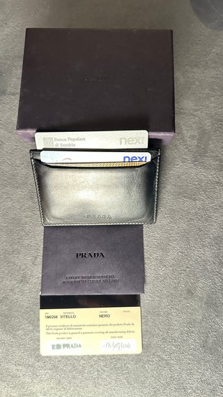 Portacarte Prada Pelle Nera