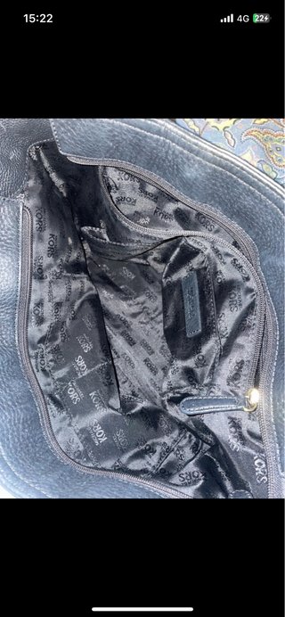 Borsa Michael Kors Pelle Nera Dettagli Oro