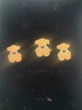 Anillo Oso Tous más pendiente de oso Tous de 18 k