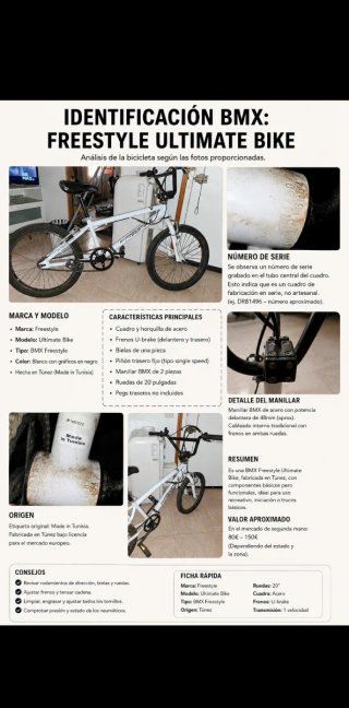 Bicicleta BMX 20 pulgadas infantil