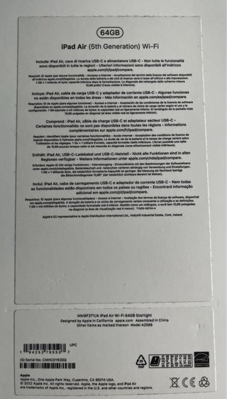 iPad Air 5ª generazione 64Gb