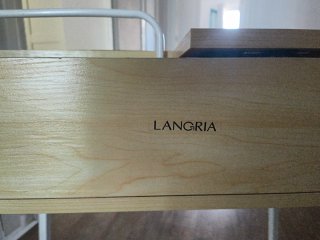Escritorio madera y metal blanco