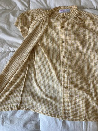Camisa SusiSweetDress cuadros amarillo y blanco