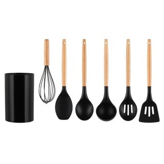Set Mestoli 7 Pezzi Utensili da Cucina Con Barattolo