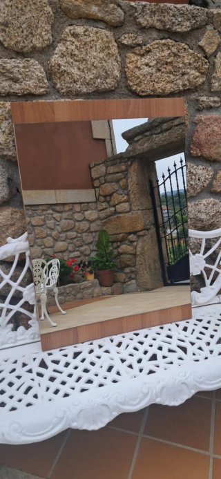 Espejo decorativo madera y cristal