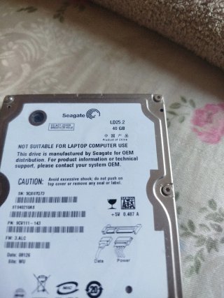 Disco Duro SEAGATE SATA 2,5" 40GB PS3 PS4 portátil
