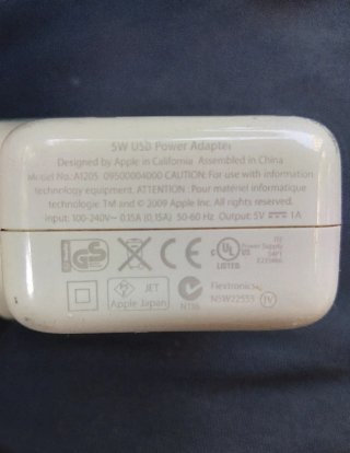 Cargador Apple Original 5W