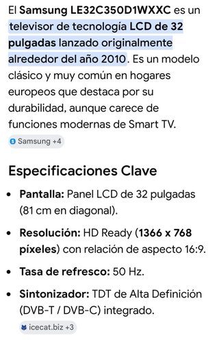 Samsung TV 32 LE32C350D1WXXC