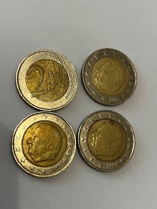 4 Monedas Bélgica 2002 y 2004