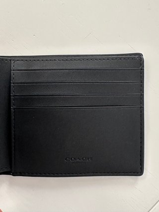 Cartera Coach Negra Lona Fina Hombre