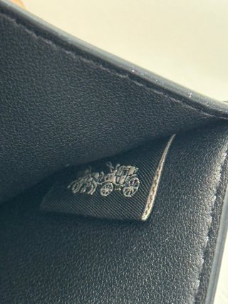Cartera Coach Negra Lona Fina Hombre