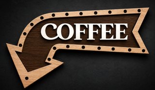 Letrero Decorativo Coffee Flecha