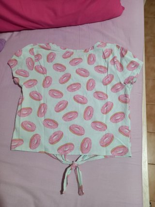 Maglietta bambina con stampa ciambelle  taglia S