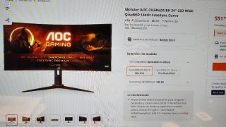 Monitor Curvo AOC 34 144Hz