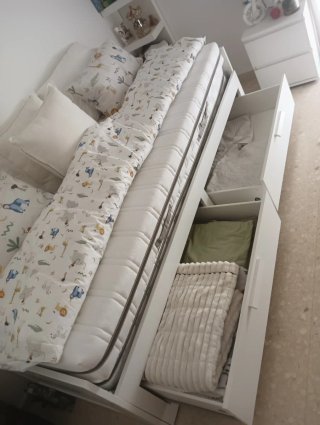 BRIMNES Cama Nido con Cajones y Colchones