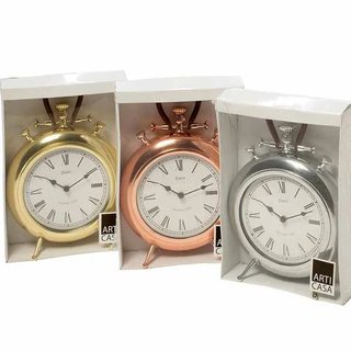 Orologio Da Tavolo Classic Old Time Retro in Metallo Lucido