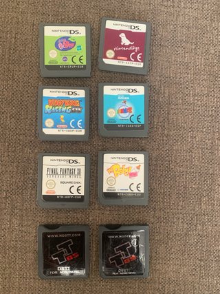Nintendo DS Lite Rosa + Cargador Original + 9 Jueg