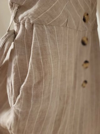 Mono Beige Mujer Rayas