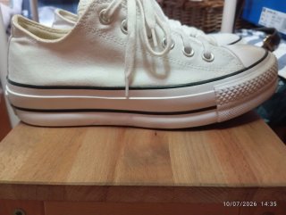 Converse All Star doble suela blancas