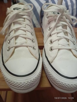 Converse All Star doble suela blancas