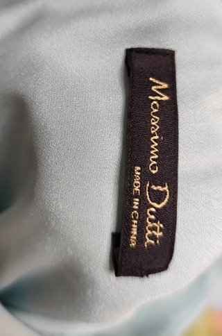 Vestido Massimo Dutti Teal Plisado