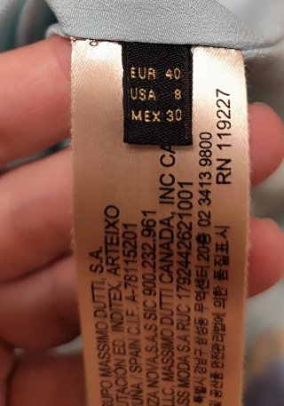 Vestido Massimo Dutti Teal Plisado