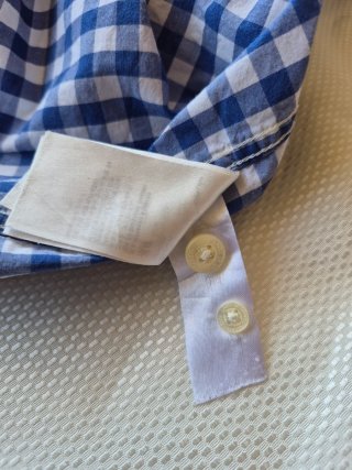 Camisa L.O.G.G. cuadros azul y blanco manga corta