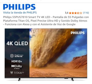 Smart TV Philips 55PUS7810 4K LED 55 pulgadas