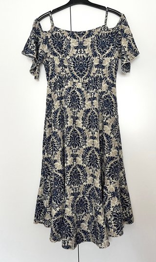 Vestido Bohemio Hombros Descubiertos Talla L